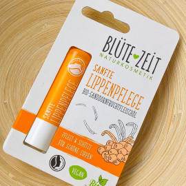 Sanfte Lippenpflege - Bio-Sanddornfruchtfleischöl - Blütezeit