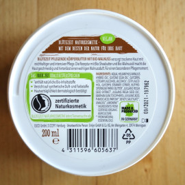 Pflegende Körperbutter Bio-Walnuss - Blütezeit